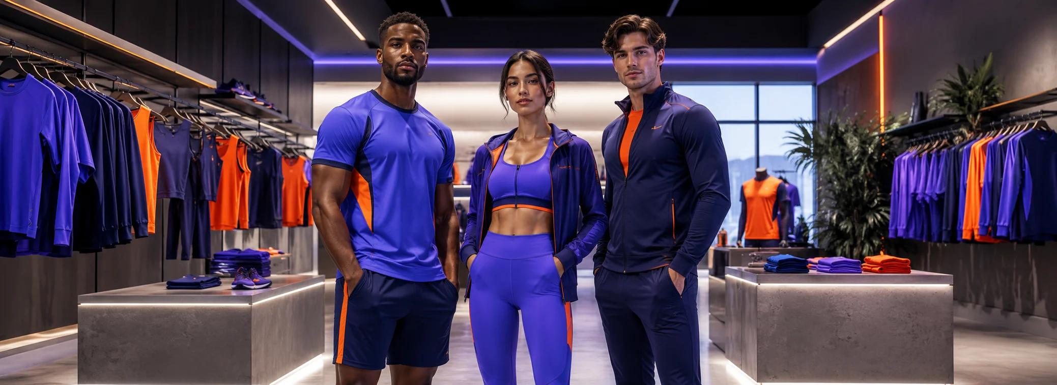 Premium sportswear collection showcase.